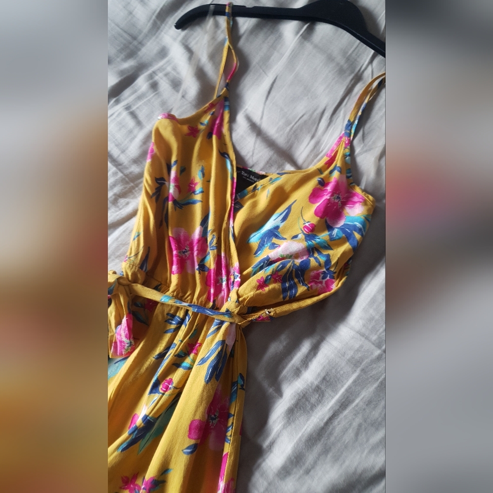 Floral Yellow Jumpsuit Romper